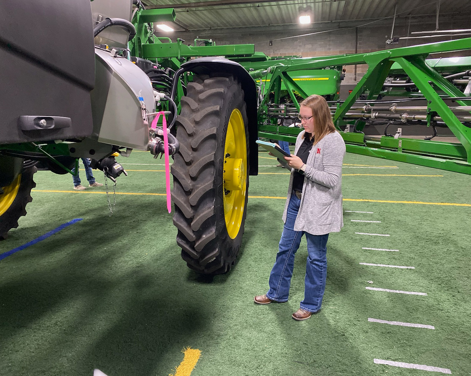 Katie Steffen works on the equipment identification exam which includes questions on equipment or any component that adds precision and efficiency to the equipment and operation.
 