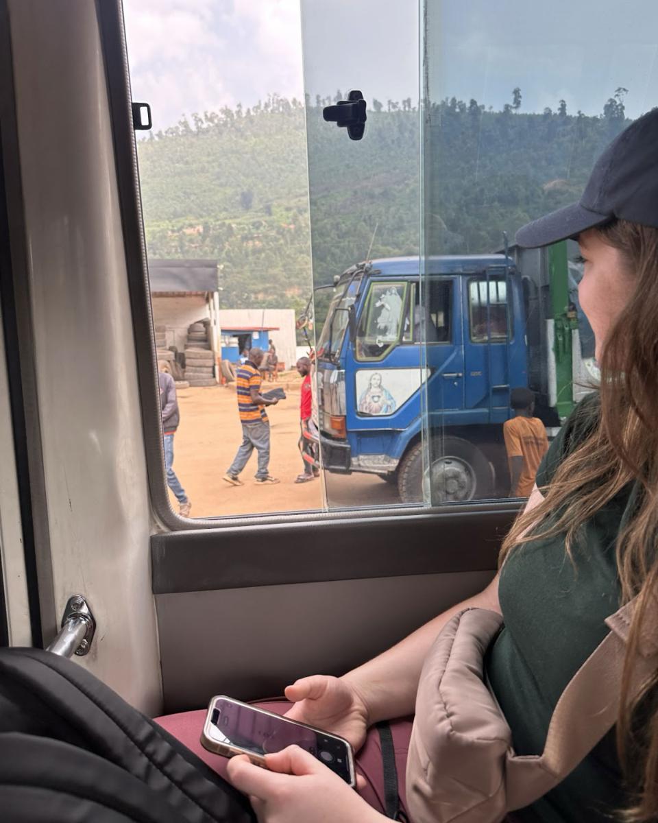 Looking out my window to see people going about their day.
Photo: Ellen Veys	
