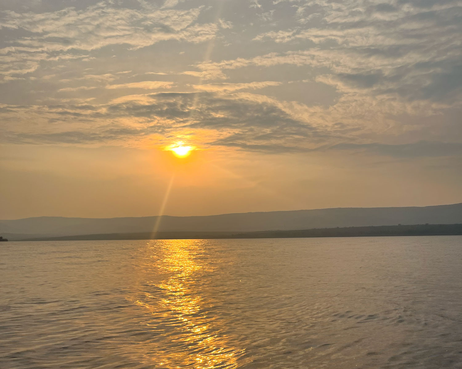 Sunset on Lake Ihema. Credit: Adrian Cox