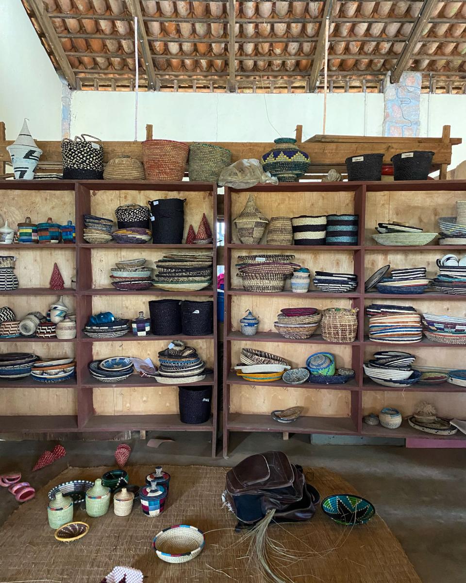 Baskets and other small goods hand-made by women of the Mybo Women’s Art Co-op. Photo Credit: Brockman
 