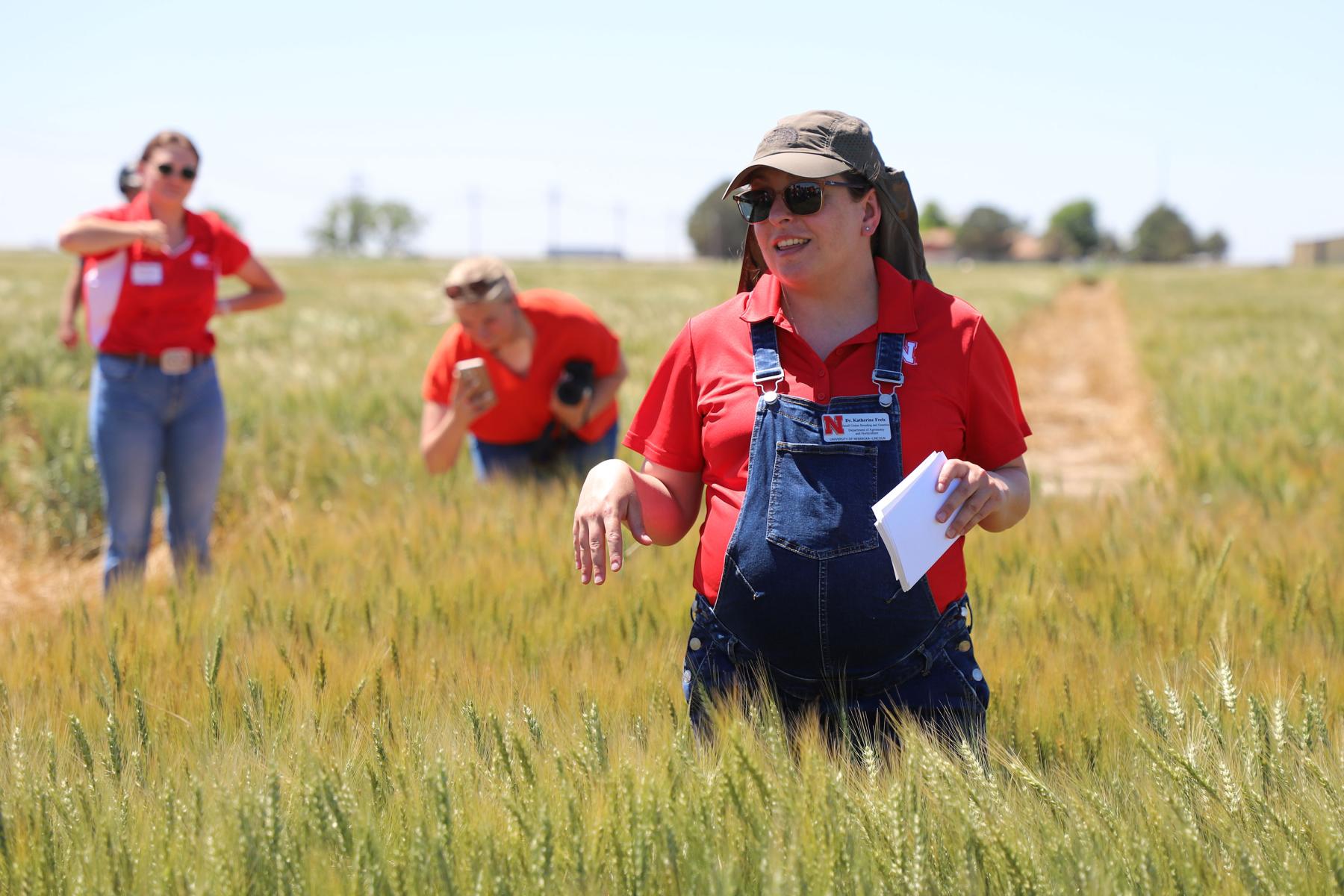 Katherine Frels at 2024 Wheat Variety Tour Perkins Co  