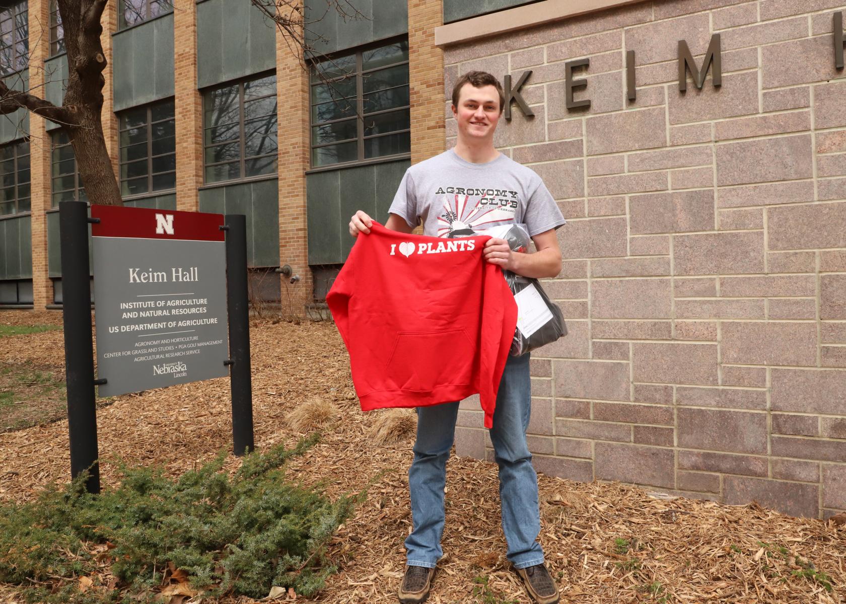 Nathan Donoghue, junior agronomy major and treasurer of the Agronomy Club