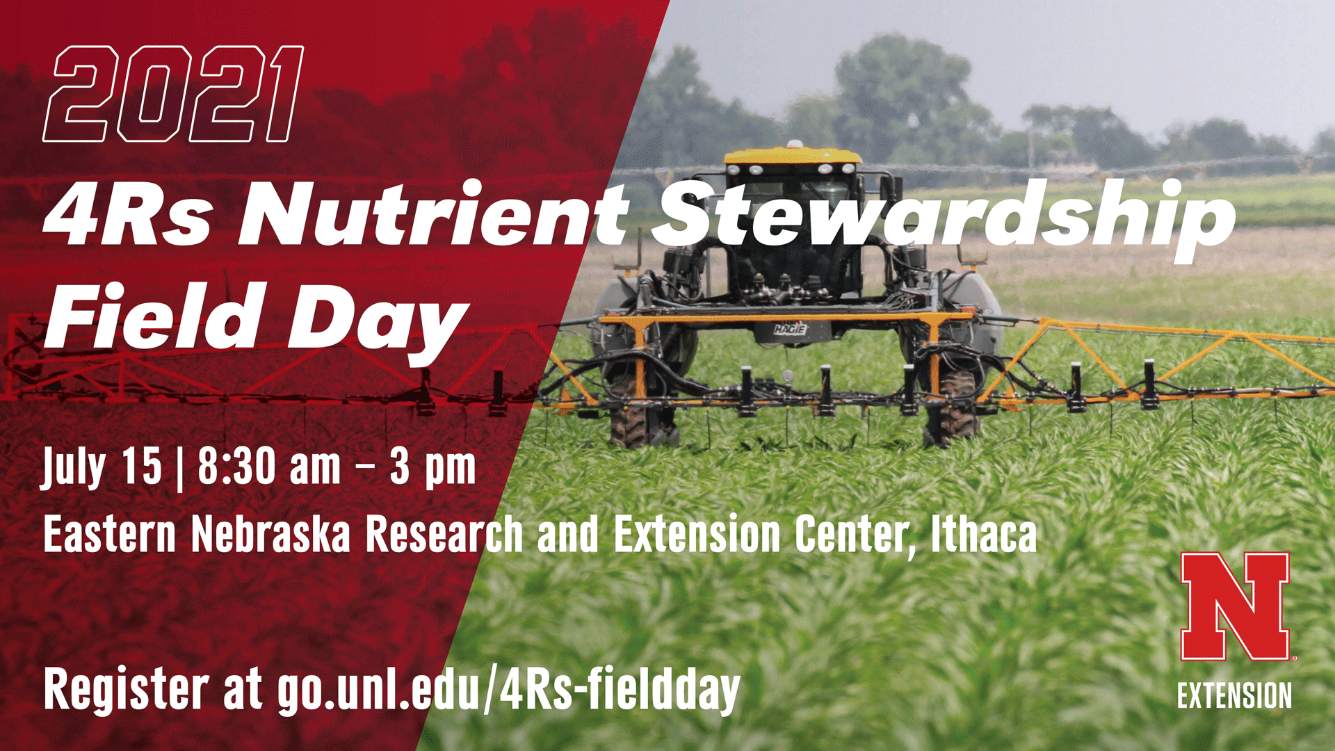 Nebraska Extension is holding the inaugural Nebraska 4Rs Nutrient Stewardship Field Day July 15 at the Eastern Nebraska Research and Extension Center.