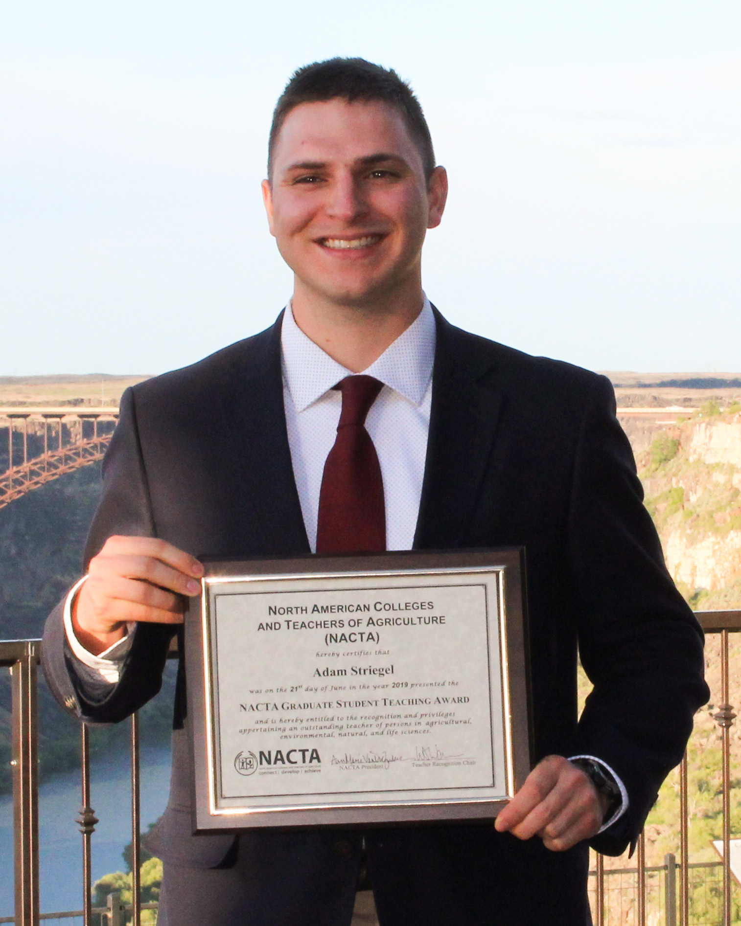 Striegel receives NACTA Graduate Student Teaching Award