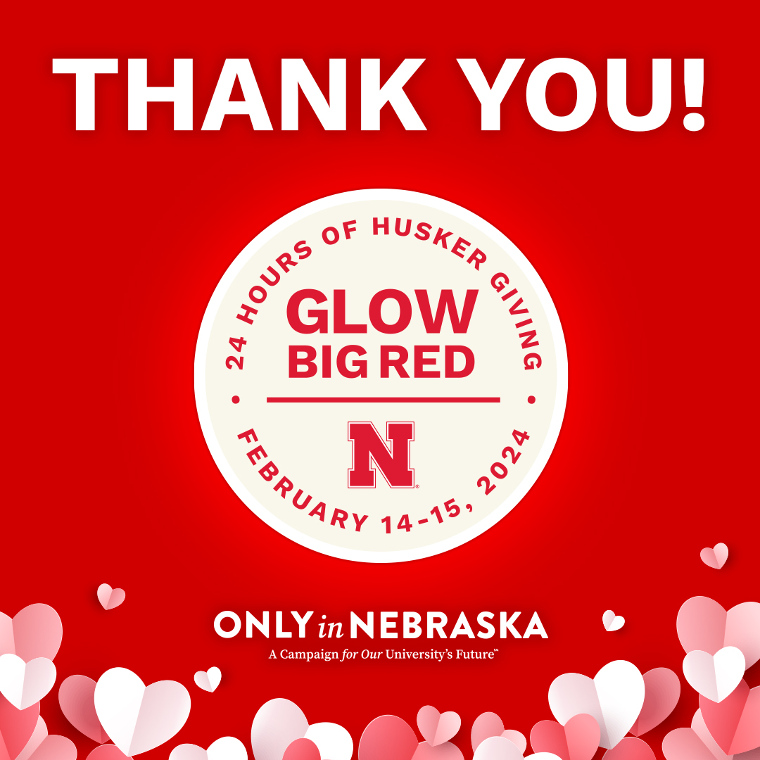Thank you, donors, for your gift during Glow Big Red! 