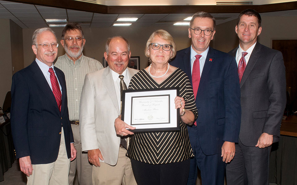 Marlene Busse receives Board of Regents Kudos Award