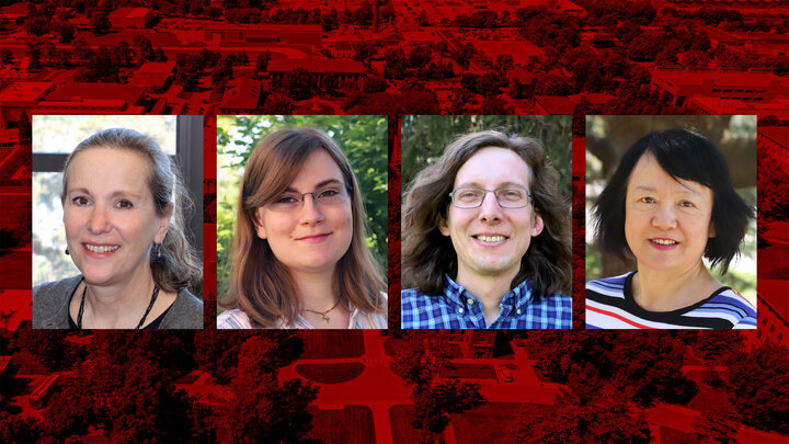 Four people's headshots