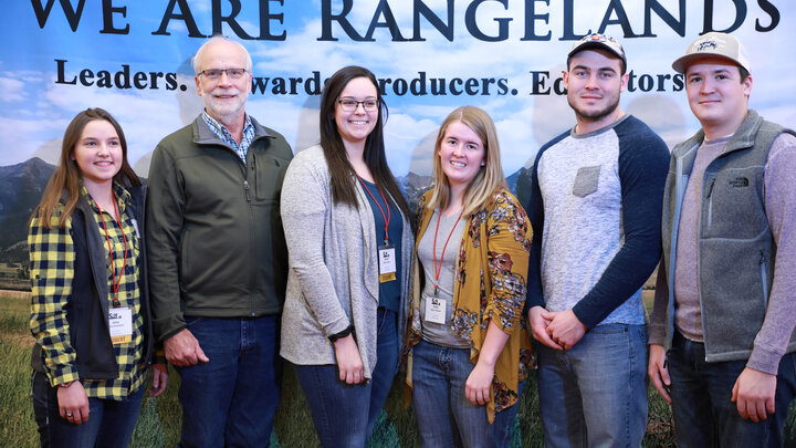 University of NebraskaâLincoln Range Management Club members Asha Scheideler (from left), club adviser Walt Schacht, Nicole Strand, Ryley Johnson, Nick Sanders and Evan Laible attend the Society of Range Management Meeting in Minneapolis Feb. 11â13.