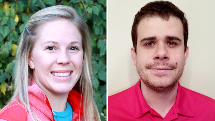 Amanda Easterly (left) and Bruno Canella Vieira are recipients of the distinguished Henry M. Beachell Fellowship.