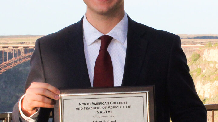 Striegel receives NACTA Graduate Student Teaching Award