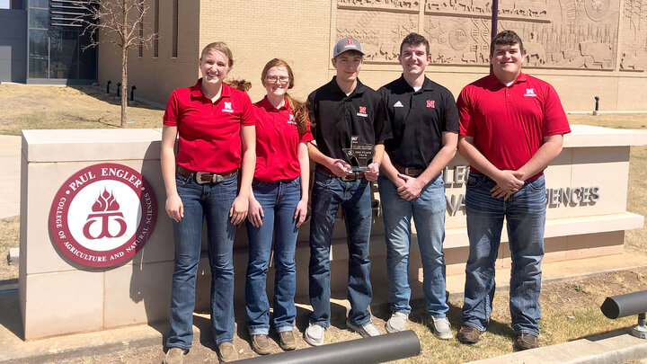 The University of NebraskaâLincoln Crops Judging Team places third overall at the West Texas A&M University Collegiate Crops Contest on March 25 in Canyon, Texas. Team members include Kailey Ziegler (from left), Maggie Walker, Will Stalder, Zach Nienhueser and Logan Nelson.