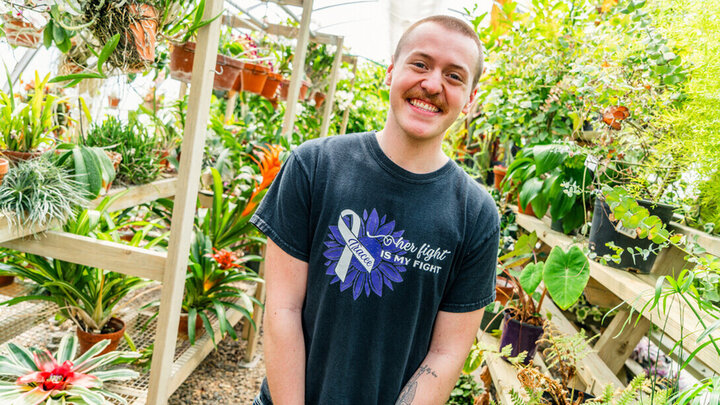 Trey Lamkins, a senior majoring in plant and landscape systems, started Husker Cancer Support after his mom was diagnosed with cancer.