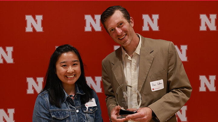 Catherine Chan (left) wrote how Daniel Uden inspired students by going above and beyond, bringing people together and steadying high-pressure situations. Photo courtesy of Marissa Lindemann.