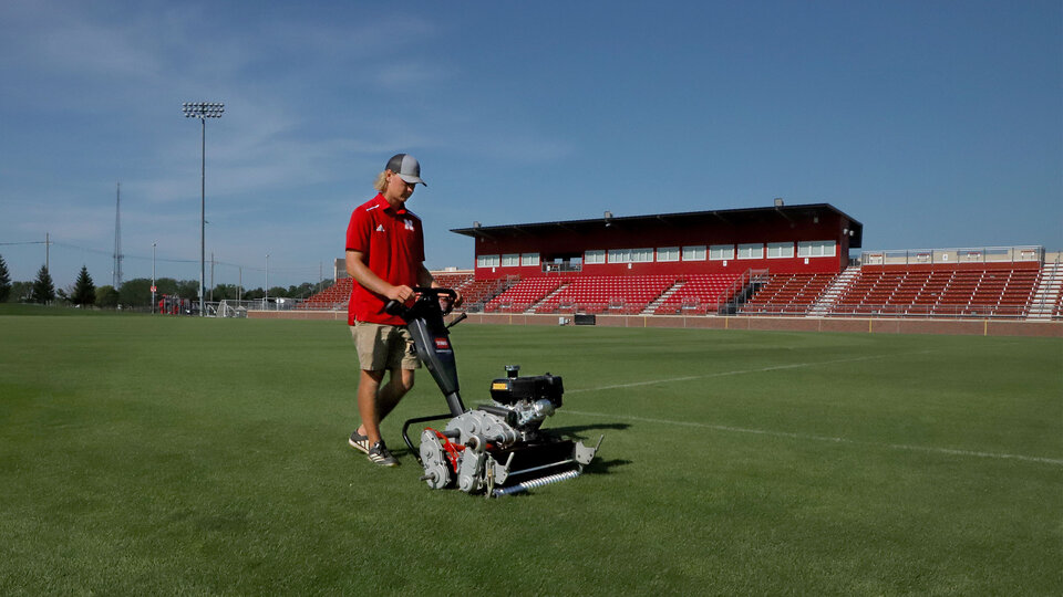 Husker Athletics turf field intern, Easton Petsche