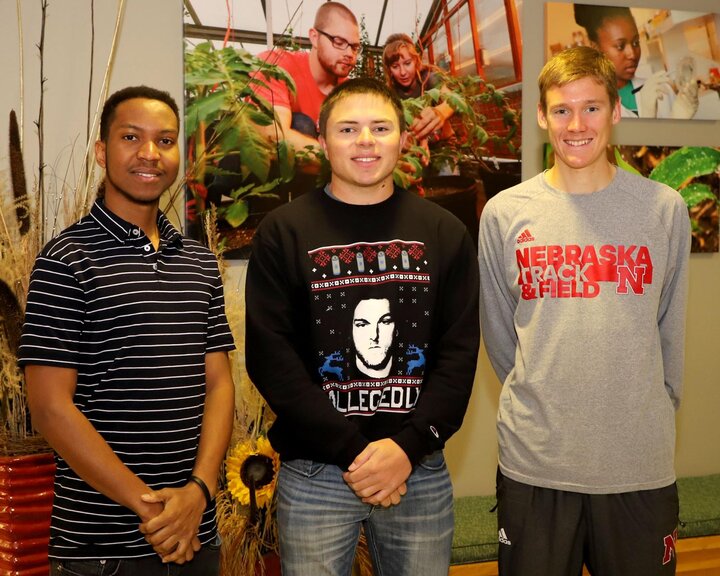 Didier Ndenga, left, Trey Kedoliczak, and Mark Freyhof.