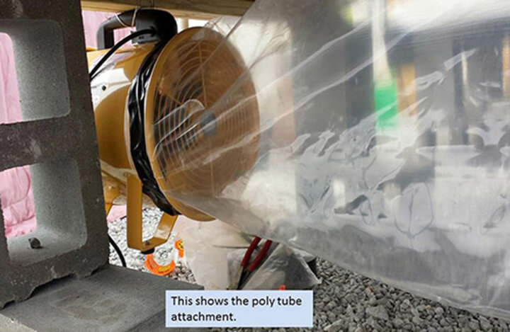 polytube attachment Strawberry research in high tunnel 