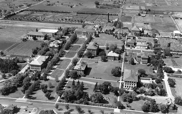 East Campus aerial view, 1947