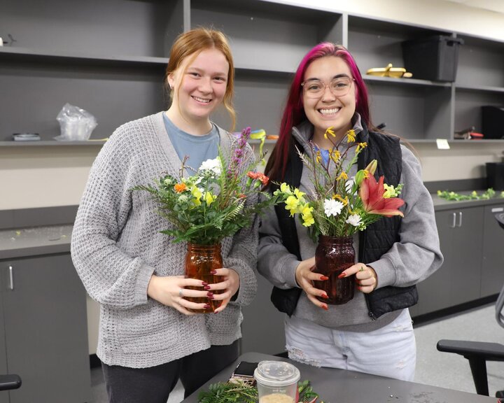 Sophia Merritt, left, and Macey Wooldrik