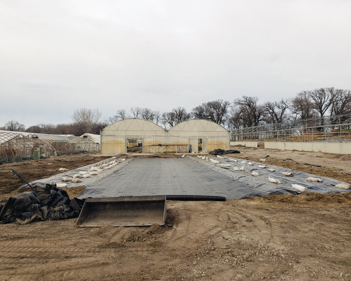 Figure 8. The production area is covered and ready for solar pasteurization.