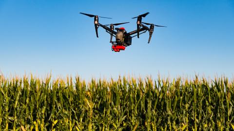 Drone used for research in Nebraska Extension’s On-Farm Research Network.