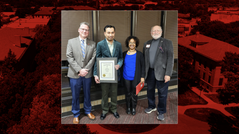 Amit Jhala was honored with Merit in Research Award by Gamma Sigma Delta, an Honor Society of Agriculture, during the annual reception of Nebraska Chapter in Lincoln April 1.