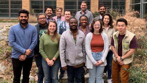The Bayer mentorship program recently welcomed the 2024 class at UNL. Here is the new class plus two of the 2023 mentees. Front row from left: Akashdeep Kamboj, Alyssa Hall, Shabani Muller, Jensina Davis, Yu Shi. Middle row from left: Boanerges Bamaca, a 2023 mentee; Jeremy Brown, Iyore Eronmwon, Andrea Rilakovic, a 2023 mentee. Back row from left: Deepak Ghimire, CASNR Dean Tiffany Heng-Moss, Clint Turnbull, with Bayer; Sanket Shinde. Not picture is 2024 mentee Shilu Dahal. (Photo courtesy Bayer)